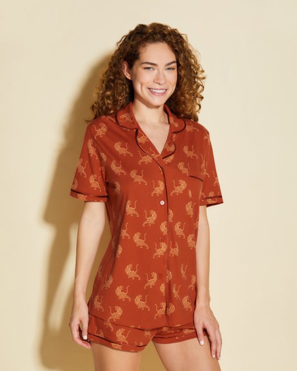 Ensemble Pyjama Haut À Manches Courtes Et Boxer Discount