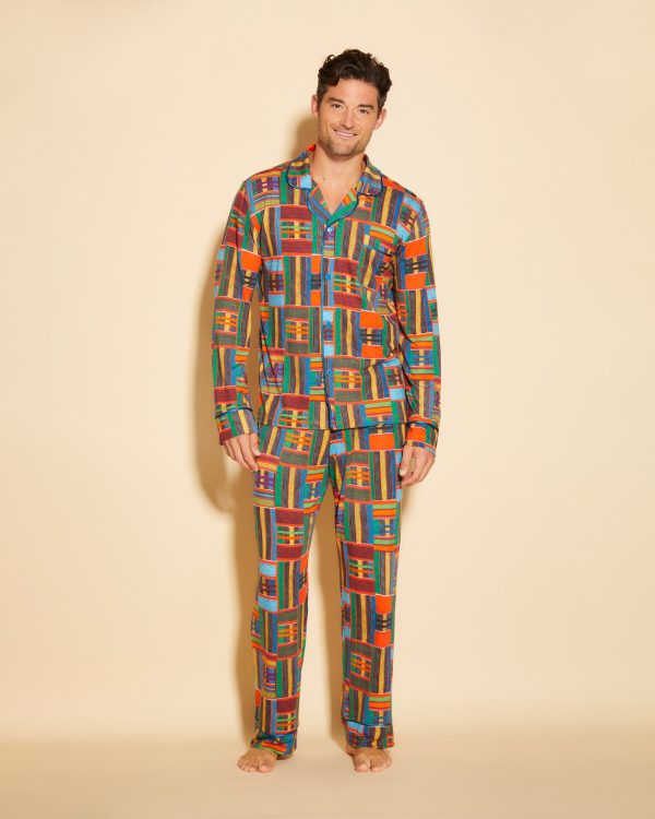 Conjunto De Pijama Para Hombre Clásico Con Camisa De Manga Larga Y Pantalones Discount