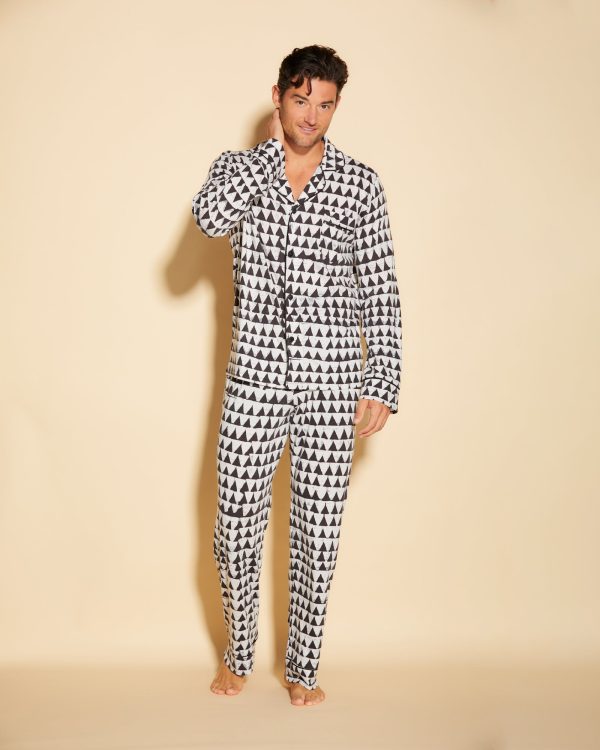Conjunto De Pijama Para Hombre Clásico Con Camisa De Manga Larga Y Pantalones For Cheap