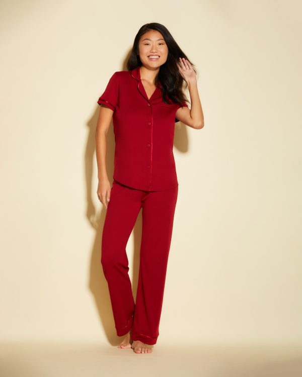 Pigiama Con Top A Maniche Corte E Pantaloni Online Sale - Image 3