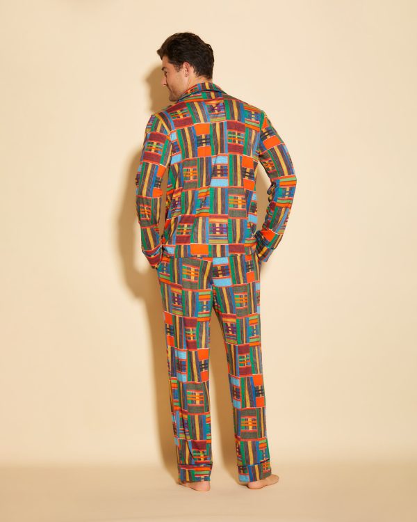 Conjunto De Pijama Para Hombre Clásico Con Camisa De Manga Larga Y Pantalones Discount - Image 2