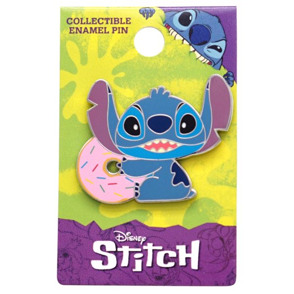 Disney Lilo and Stitch with Donut 1.75  Collectible Pin Cheap