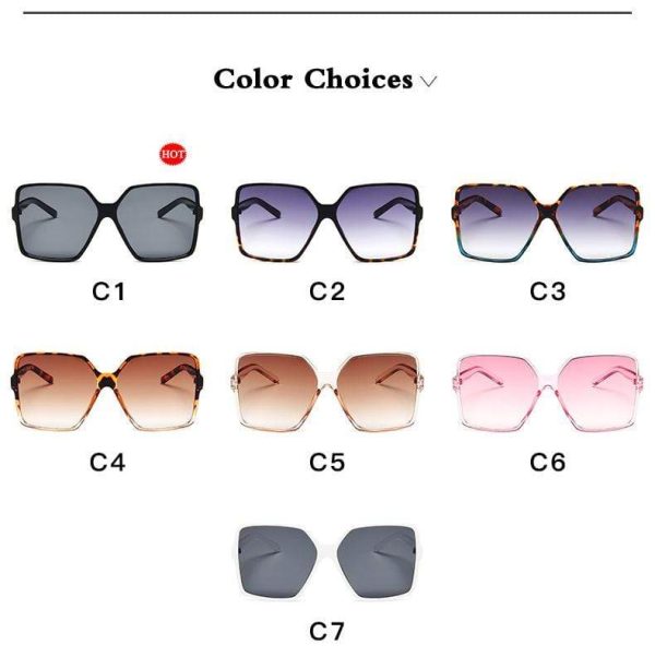 big square oversized sunglasses black designer gradient polarized sunglasses sale Online - Image 3