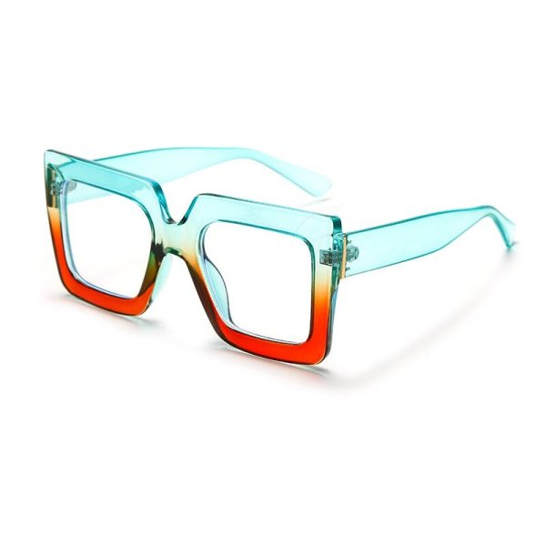 Vintage Oversize Square Glasses Women Men Big Frame Glasses For Female Gradient Spectacles Frame Punk Clear Lens Optical Eyewear Discount - Image 4