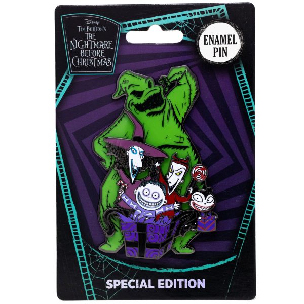 Nightmare Before Christmas Cluster Oogie Boogie, Lock, Shock and Barrel Collectible Pin on Pin Special Edition 300 - GLOW IN THE DARK - NEW RELEASE For Sale