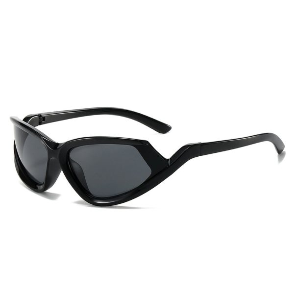 New cat eye sunglasses, European and American personalized Y2K colorful coated hip-hop sports fashion glasses For Sale - Image 4