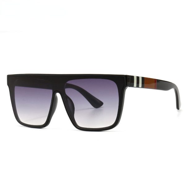 Square Oversized Sunglasses Stripe Men Women Fashion Shades Vintage Glasses Fashion