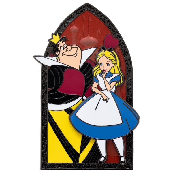Disney Good Vs. Evil Alice in Wonderland and Queen of Hearts Collectible Pin on Pin Special Edition 300 Online Hot Sale - Image 2