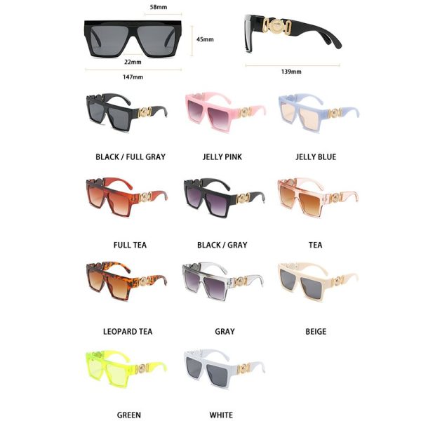 Oversized Square Sunglasses Women Luxury Brand Sunglasses   Gradient Mirror Glasses Lentes Online now - Image 4