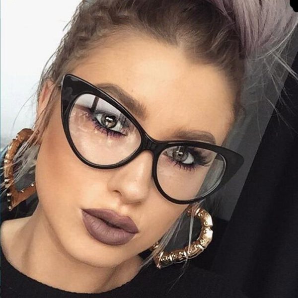 New Sexy Transparent Cat Eye Optical Glasses Discount