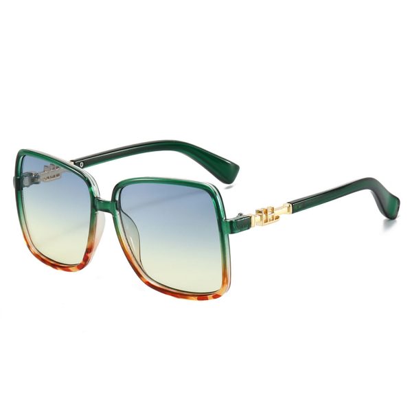 New large-frame fashionable sunglasses, European and American personalized wine glass-style large-frame multi-color colorful sunglasses Cheap - Image 5