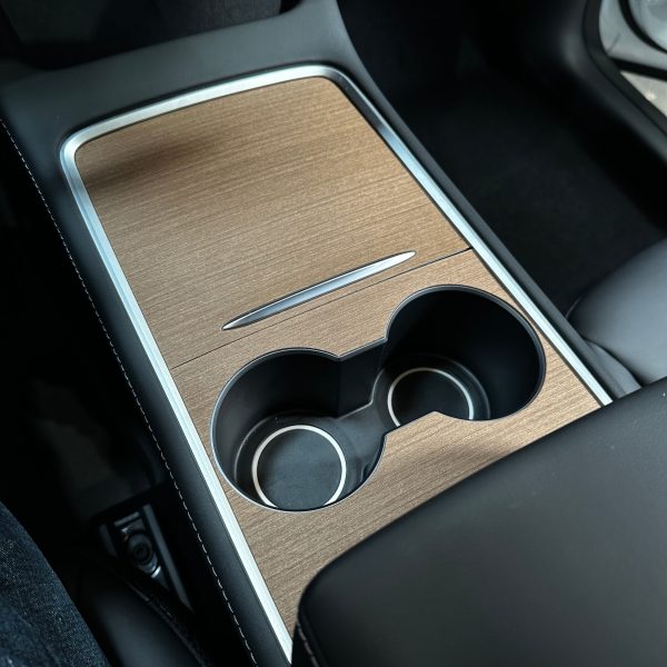 Model 3 & Y Center Console Overlays - Flat Open-Pore Wood (Gen. 2) - Version 3 Discount