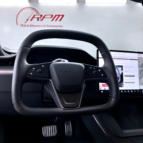 2021-2023 | Model S & X Leather Yoke D-Round Steering Wheel Discount - Image 5