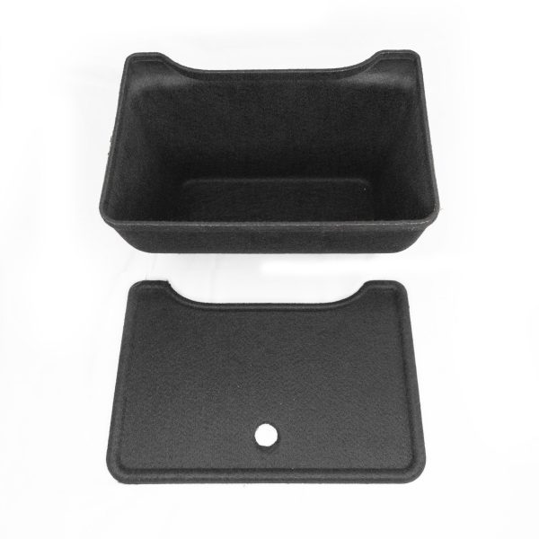 2020-2024 | Model Y Back Seat Storage Box with Lid - Fully Flocked Fashion - Image 5
