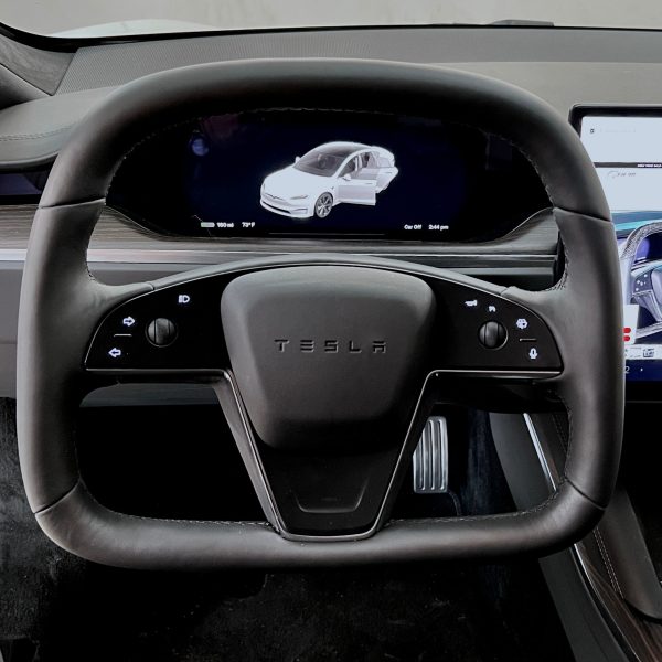 2021-2023 | Model S & X Leather Yoke D-Round Steering Wheel Discount - Image 4