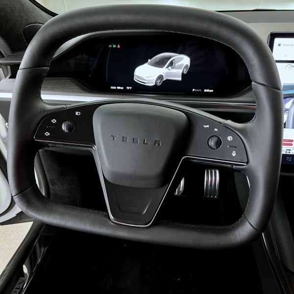 2021-2023 | Model S & X Leather Yoke D-Round Steering Wheel Discount - Image 3
